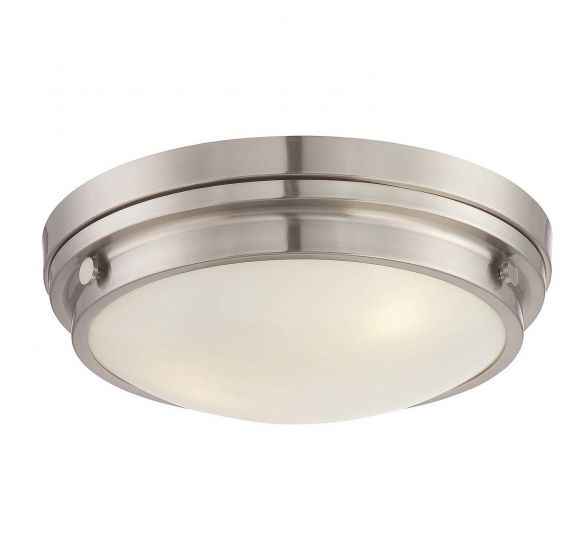 Essentials Lucerne Flush Mount Ceiling Flush Mounts Savoy House Satin Nickel 3 