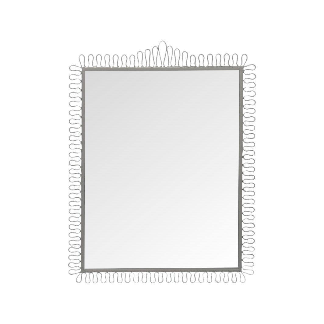 Howard Elliott Squiggle Rectangle Champagne Silver Mirror