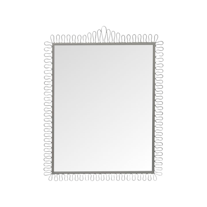 Howard Elliott Squiggle Rectangle Champagne Silver Mirror
