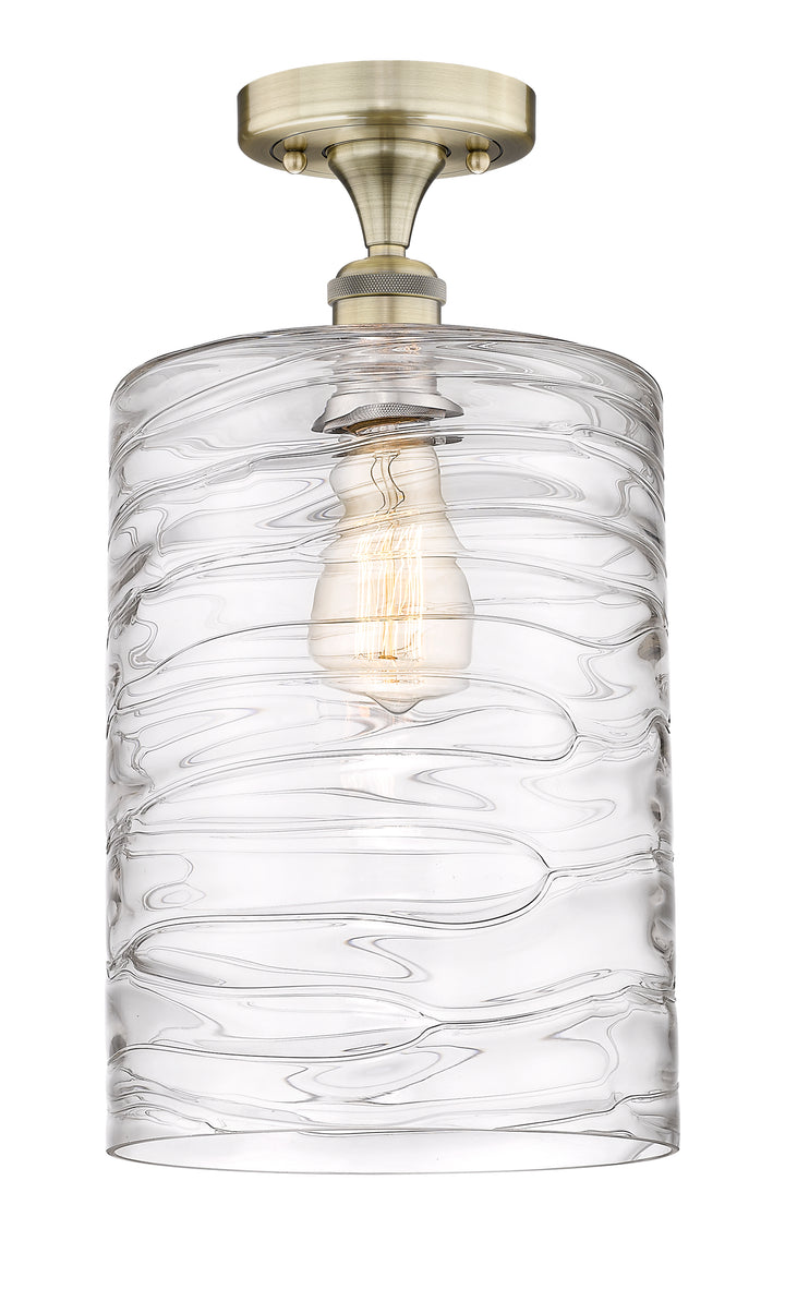 Innovations Lighting Cobbleskill 9" Semi-Flush Mount - Antique Brass