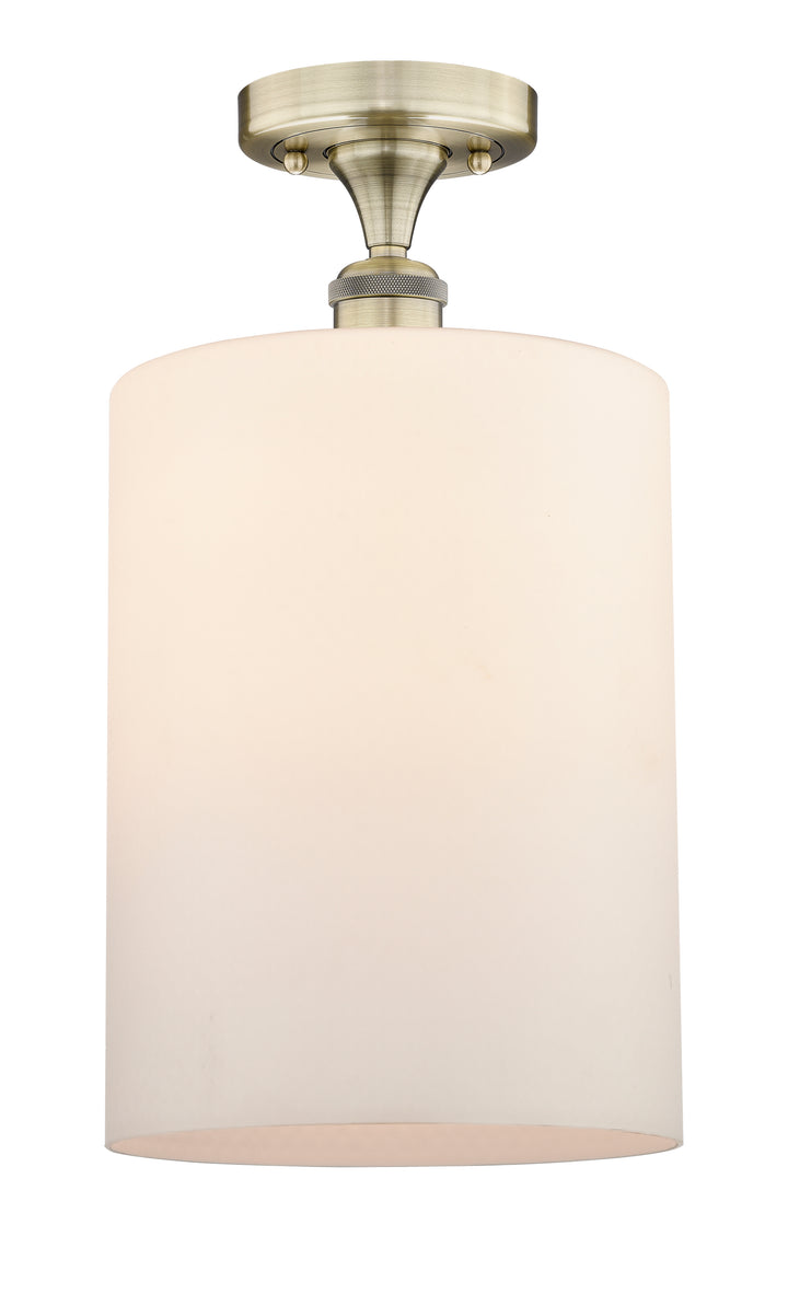 Innovations Lighting Cobbleskill 9" Semi-Flush Mount - Antique Brass