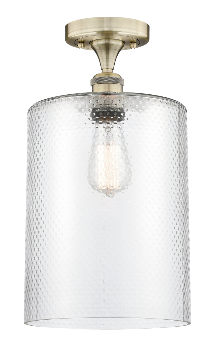 Innovations Lighting Cobbleskill 9" Semi-Flush Mount - Antique Brass