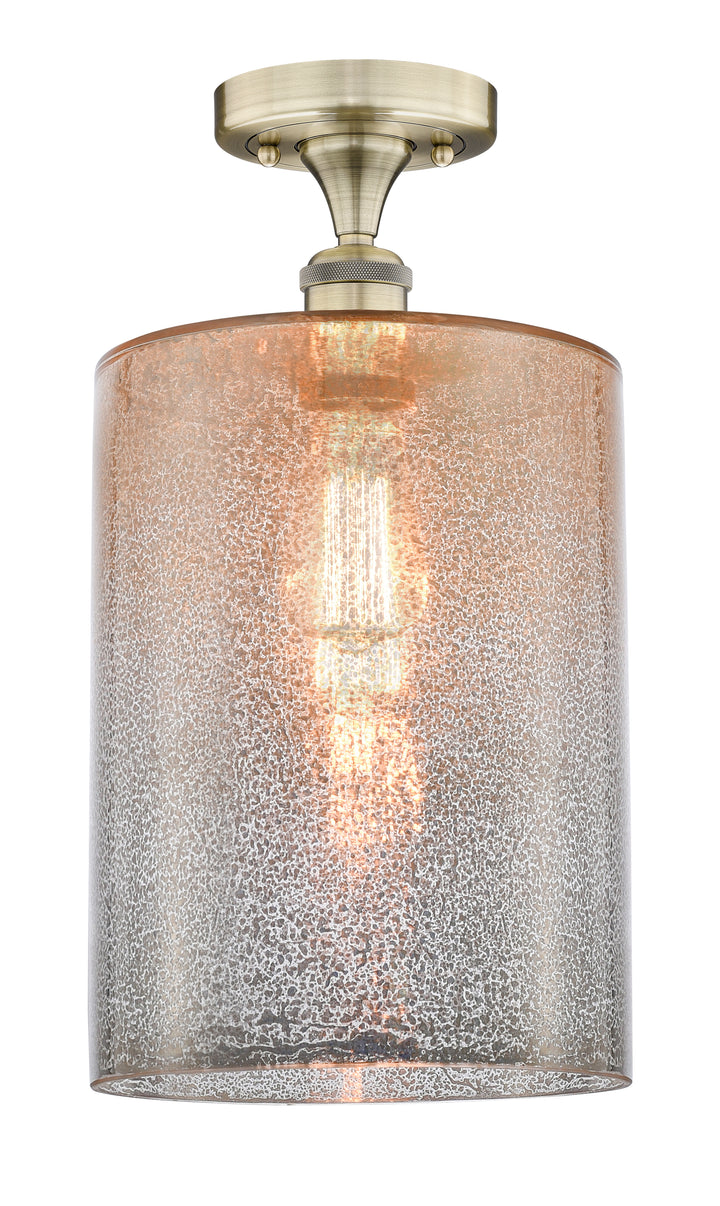 Innovations Lighting Cobbleskill 9" Semi-Flush Mount - Antique Brass