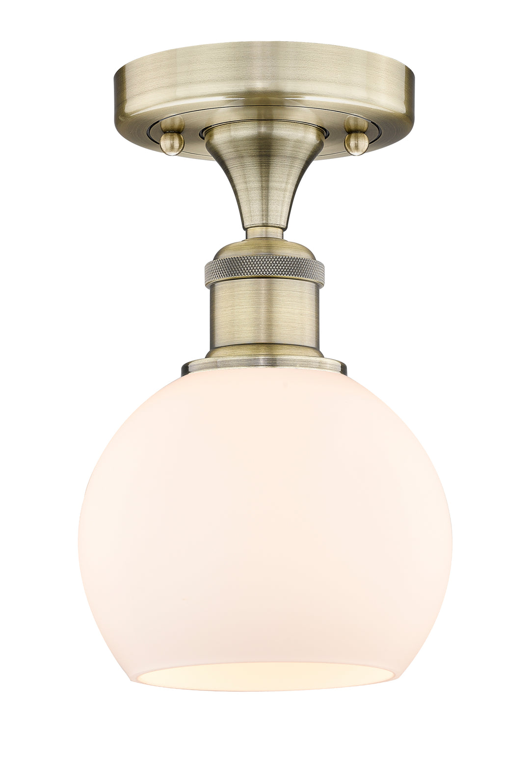 Innovations Lighting Athens 6" Semi-Flush Mount - Antique Brass