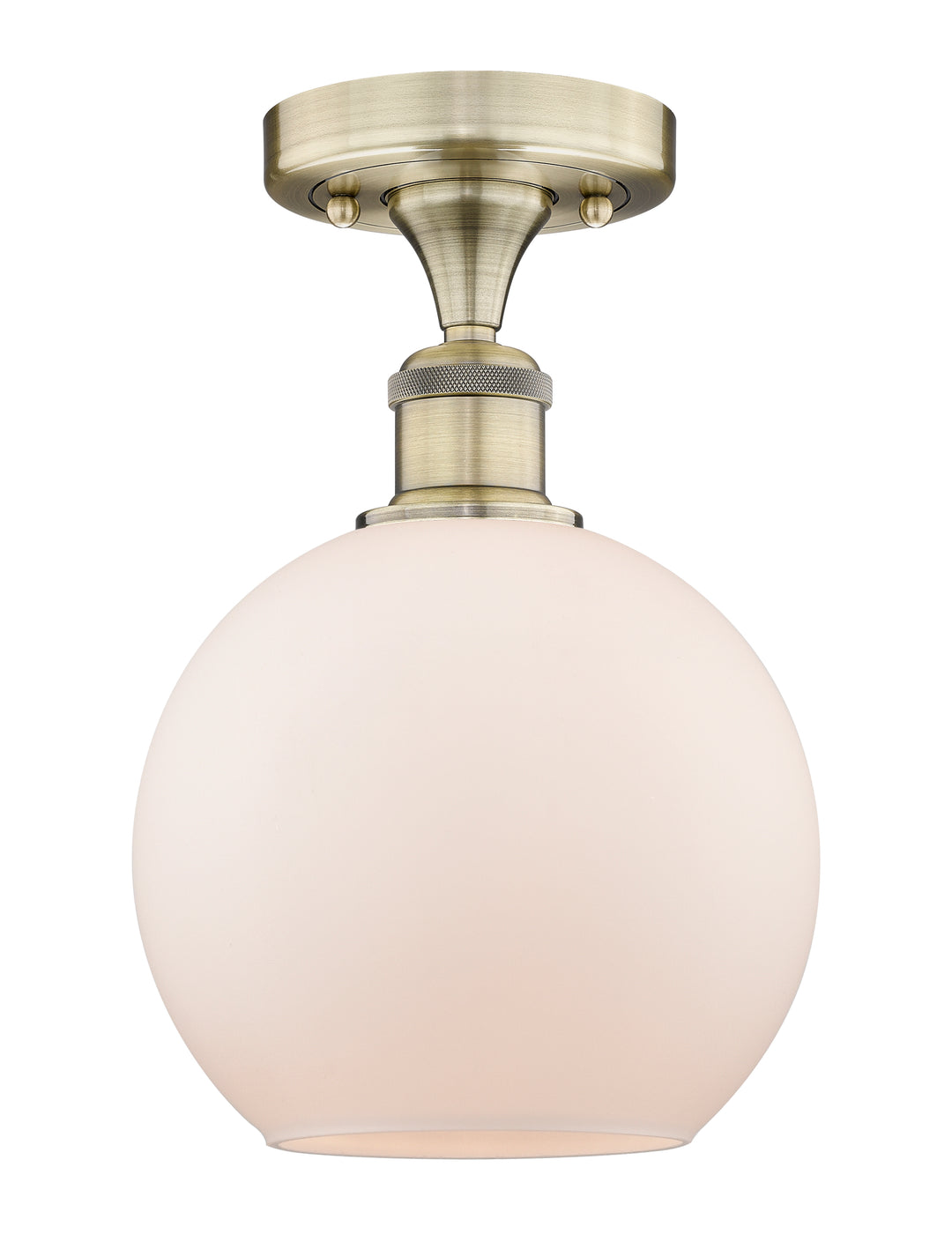 Innovations Lighting Athens 8" Semi-Flush Mount - Antique Brass