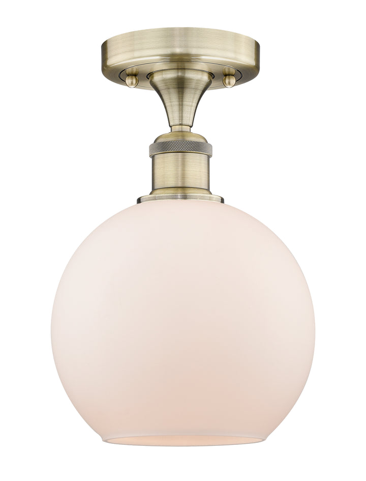 Innovations Lighting Athens 8" Semi-Flush Mount - Antique Brass