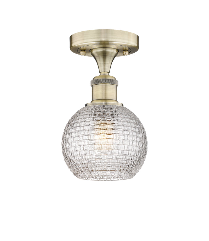 Innovations Lighting Athens 6" Semi-Flush Mount - Antique Brass