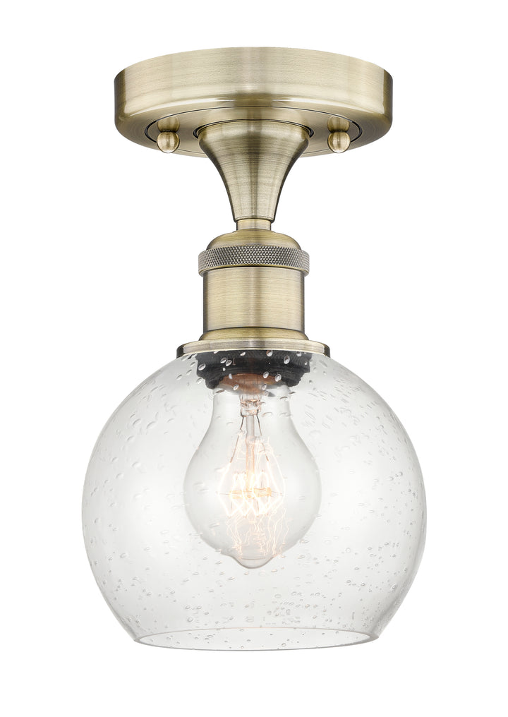 Innovations Lighting Athens 6" Semi-Flush Mount - Antique Brass