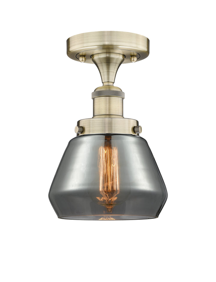 Innovations Lighting Fulton 7" Semi-Flush Mount - Antique Brass