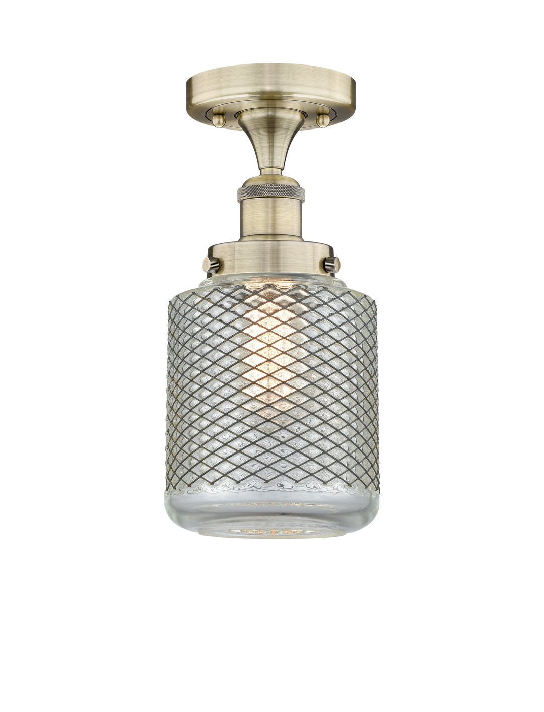 Innovations Lighting Stanton 6" Semi-Flush Mount - Antique Brass