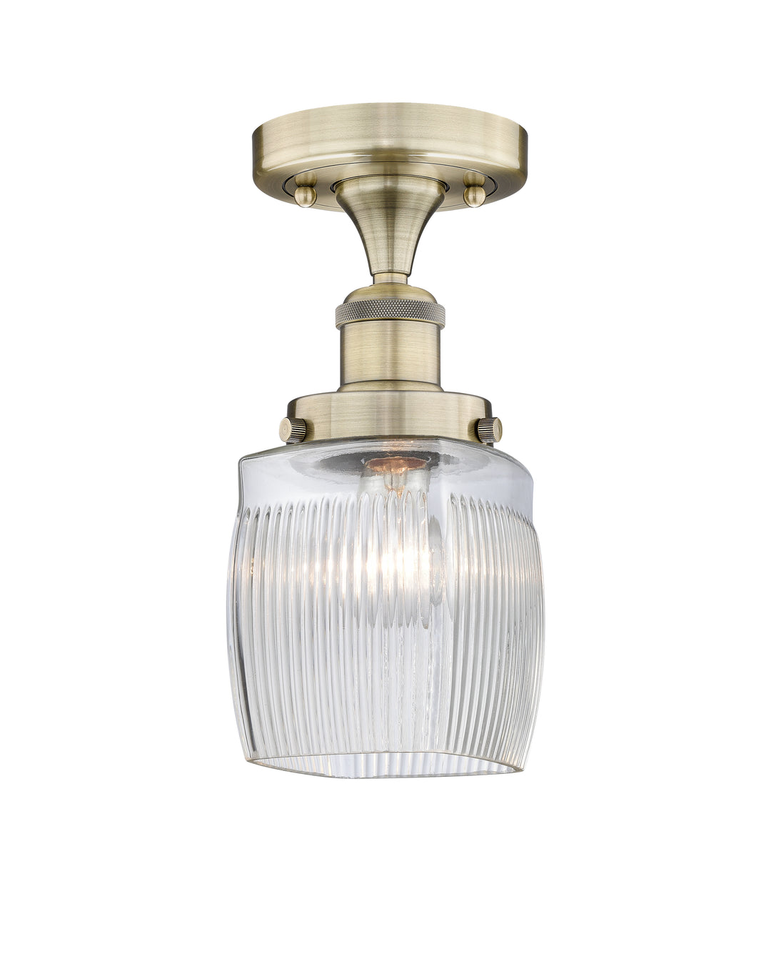 Innovations Lighting Colton 6" Semi-Flush Mount - Antique Brass