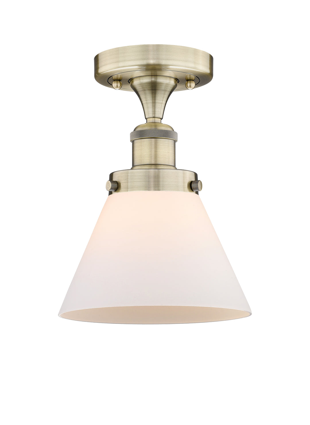 Innovations Lighting Cone 8" Semi-Flush Mount - Antique Brass