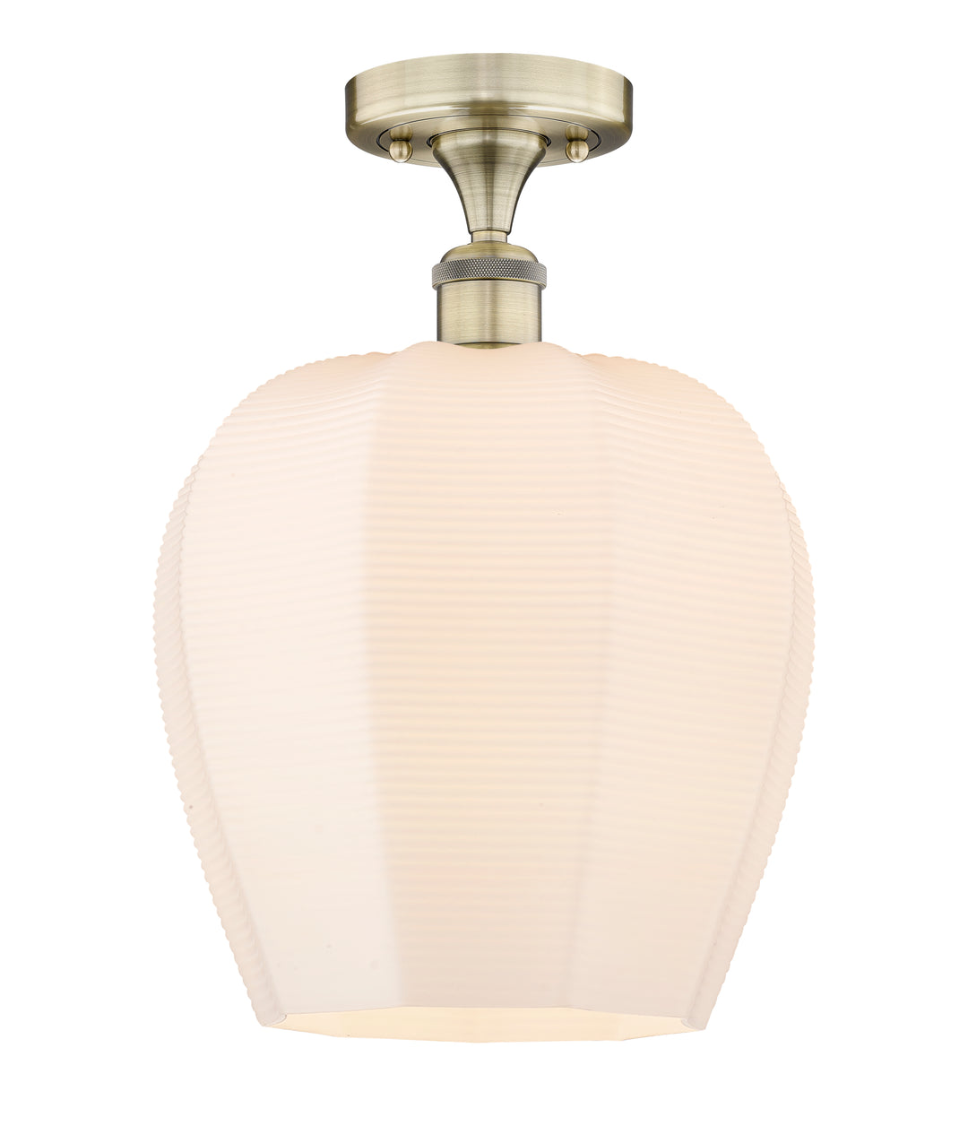 Innovations Lighting Norfolk 12" Semi-Flush Mount - Antique Brass