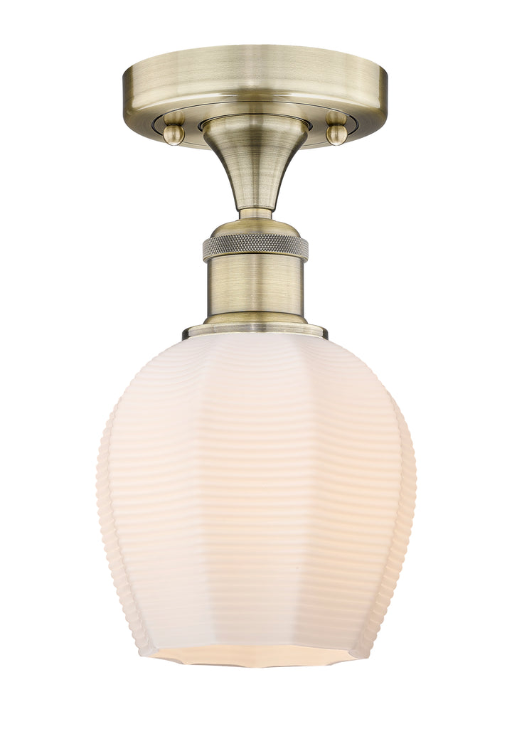 Innovations Lighting Norfolk 6" Semi-Flush Mount - Antique Brass