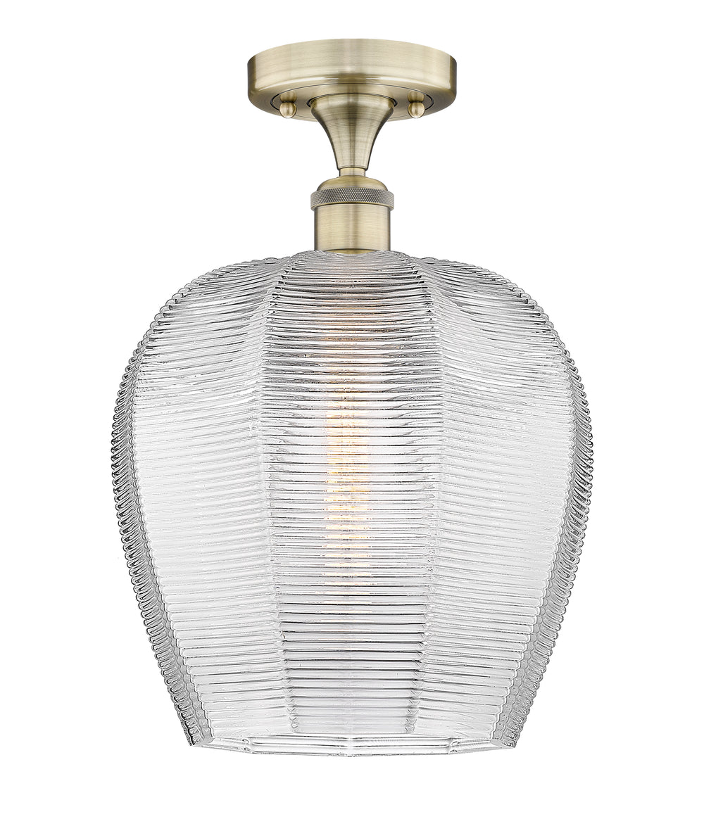 Innovations Lighting Norfolk 12" Semi-Flush Mount - Antique Brass