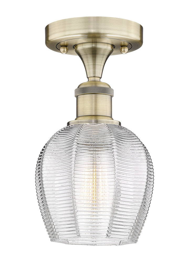 Innovations Lighting Norfolk 6" Semi-Flush Mount - Antique Brass