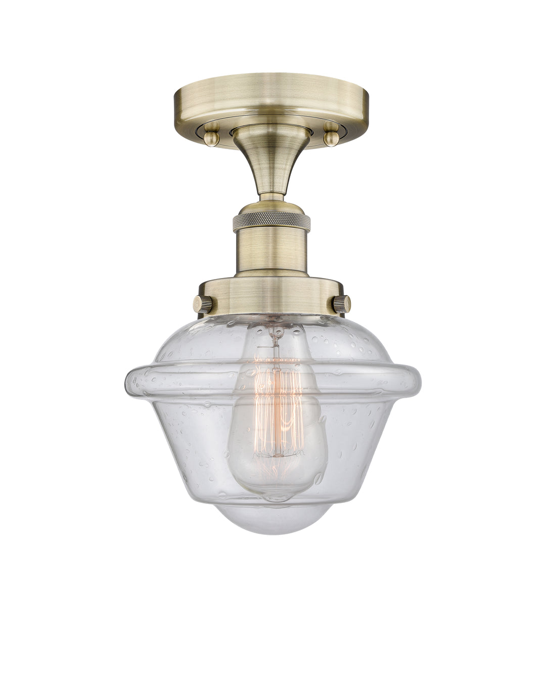 Innovations Lighting Oxford 7.5" Semi-Flush Mount - Antique Brass