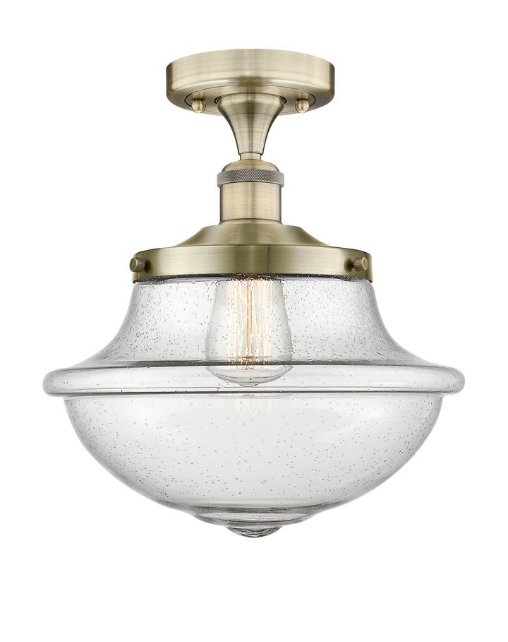 Innovations Lighting Oxford 12" Semi-Flush Mount - Antique Brass