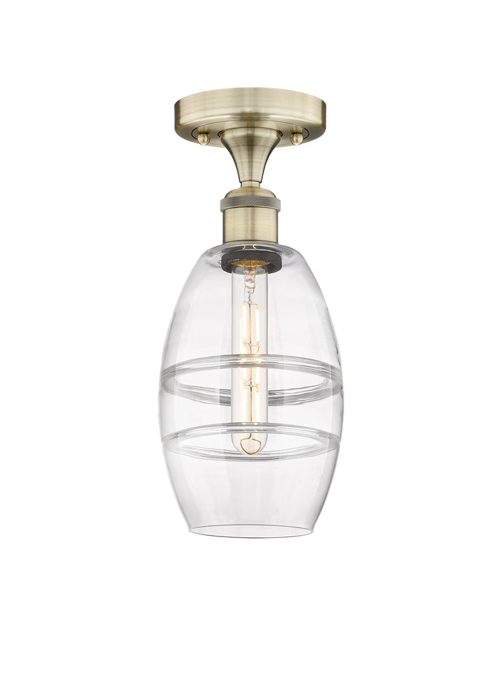 Innovations Lighting Vaz 6" Semi-Flush Mount - Antique Brass
