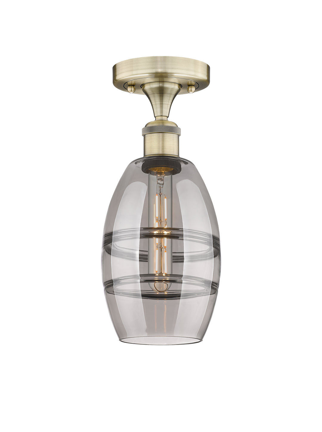 Innovations Lighting Vaz 6" Semi-Flush Mount - Antique Brass