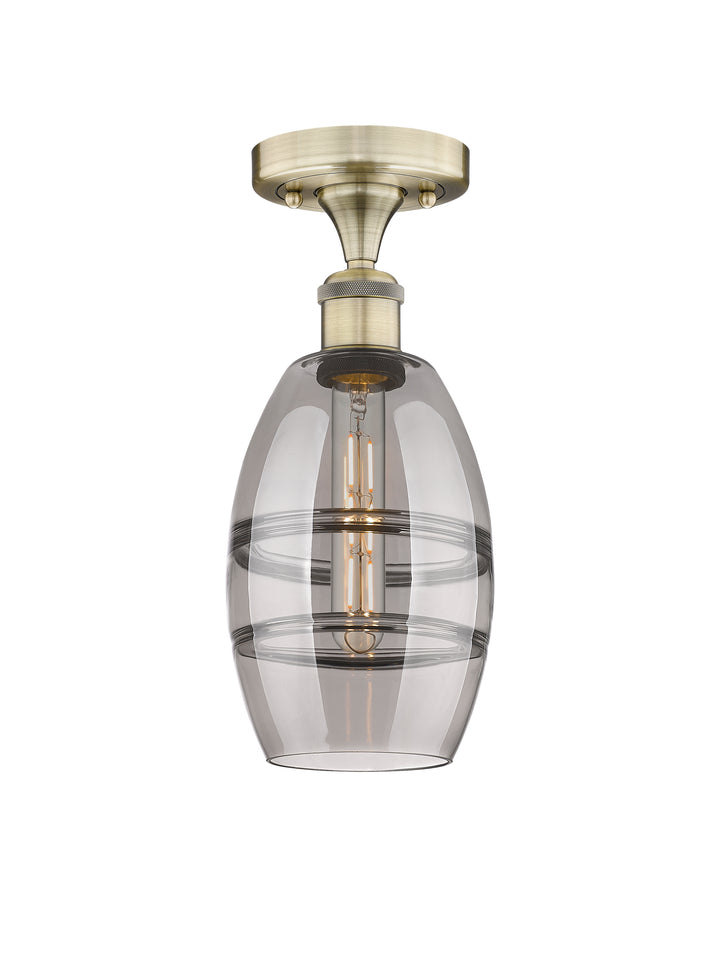 Innovations Lighting Vaz 6" Semi-Flush Mount - Antique Brass