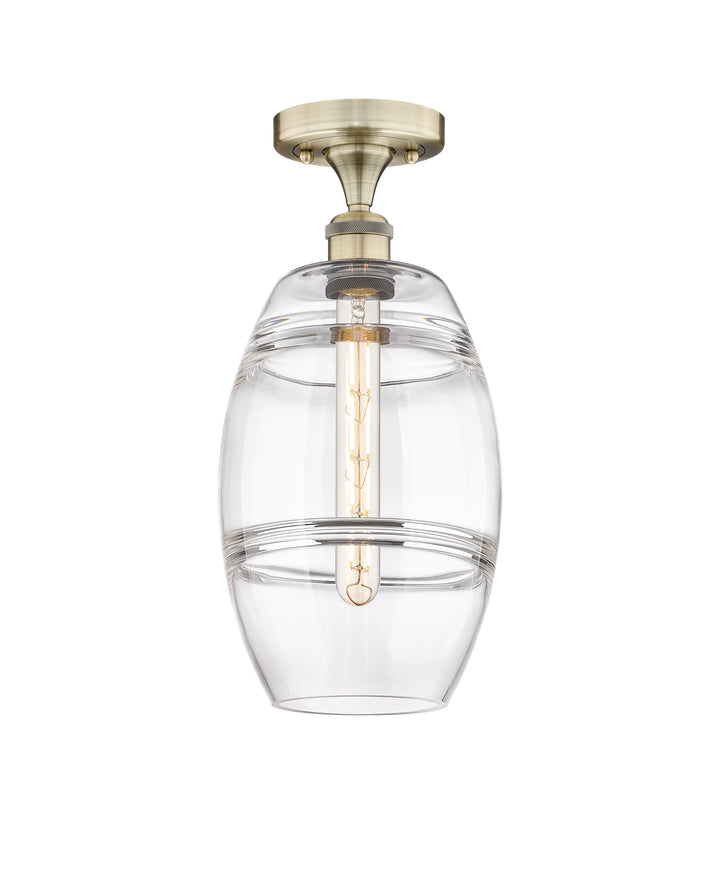 Innovations Lighting Vaz 8" Semi-Flush Mount - Antique Brass