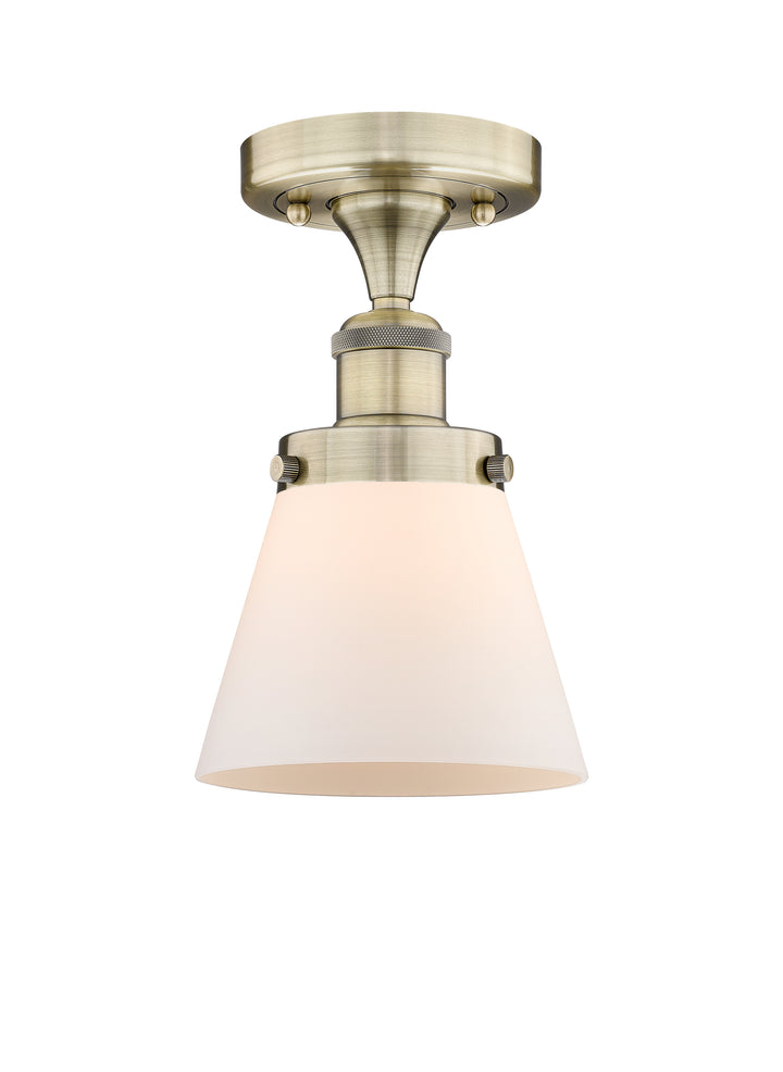 Innovations Lighting Cone 6" Semi-Flush Mount - Antique Brass