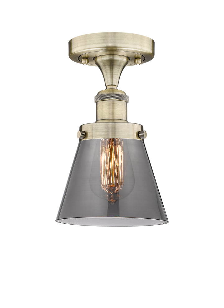 Innovations Lighting Cone 6" Semi-Flush Mount - Antique Brass