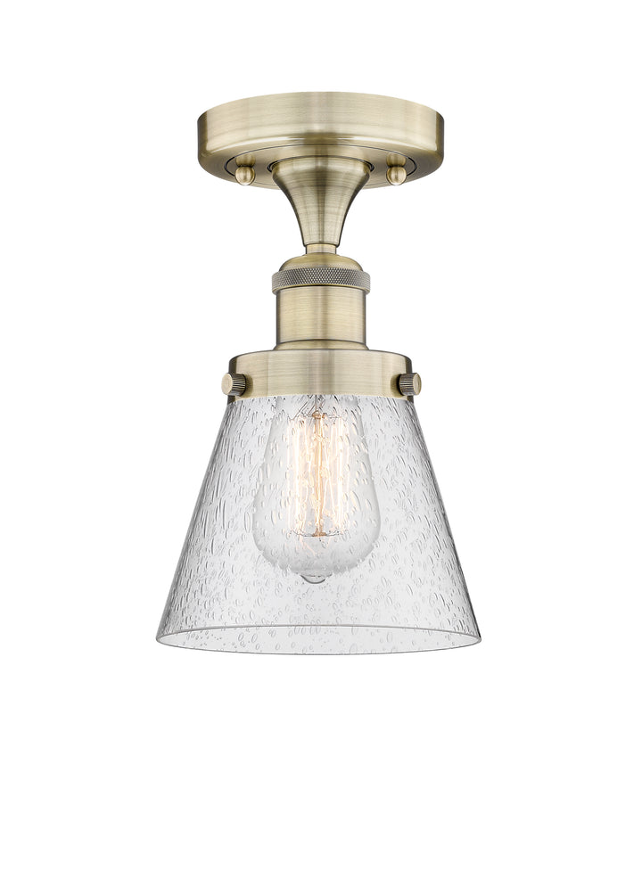 Innovations Lighting Cone 6" Semi-Flush Mount - Antique Brass