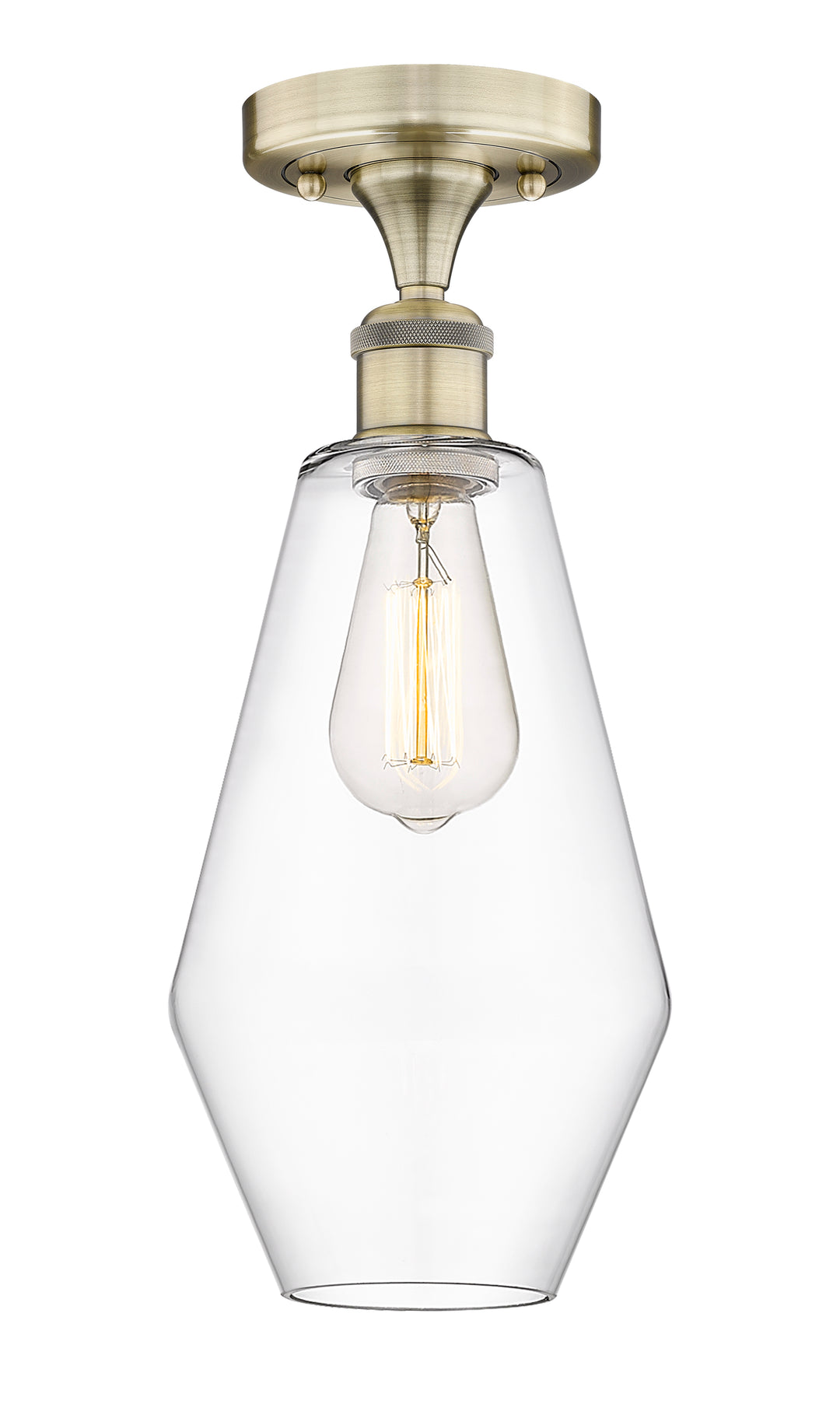 Innovations Lighting Cindyrella 7" Semi-Flush Mount - Antique Brass