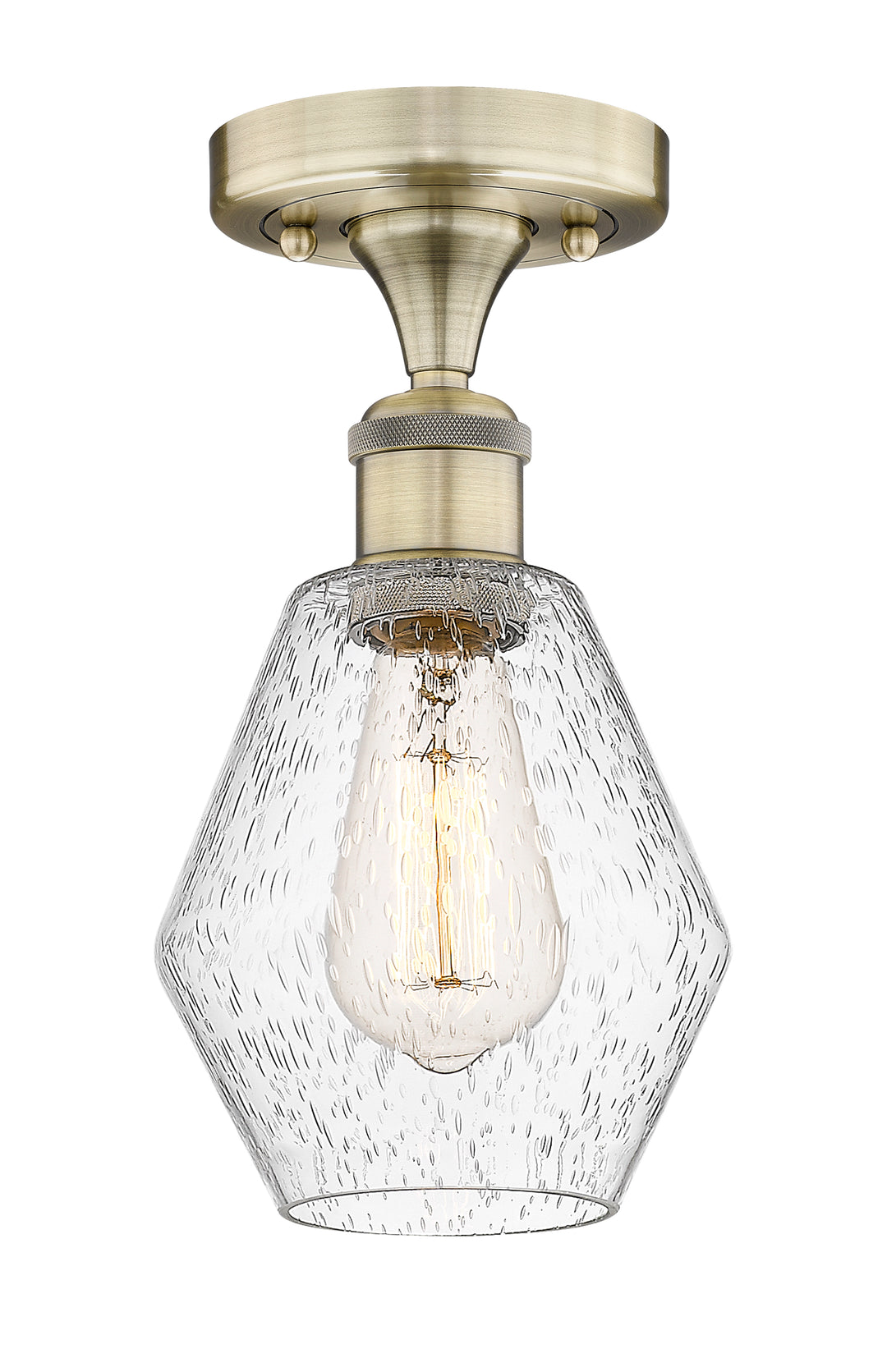 Innovations Lighting Cindyrella 6" Semi-Flush Mount - Antique Brass