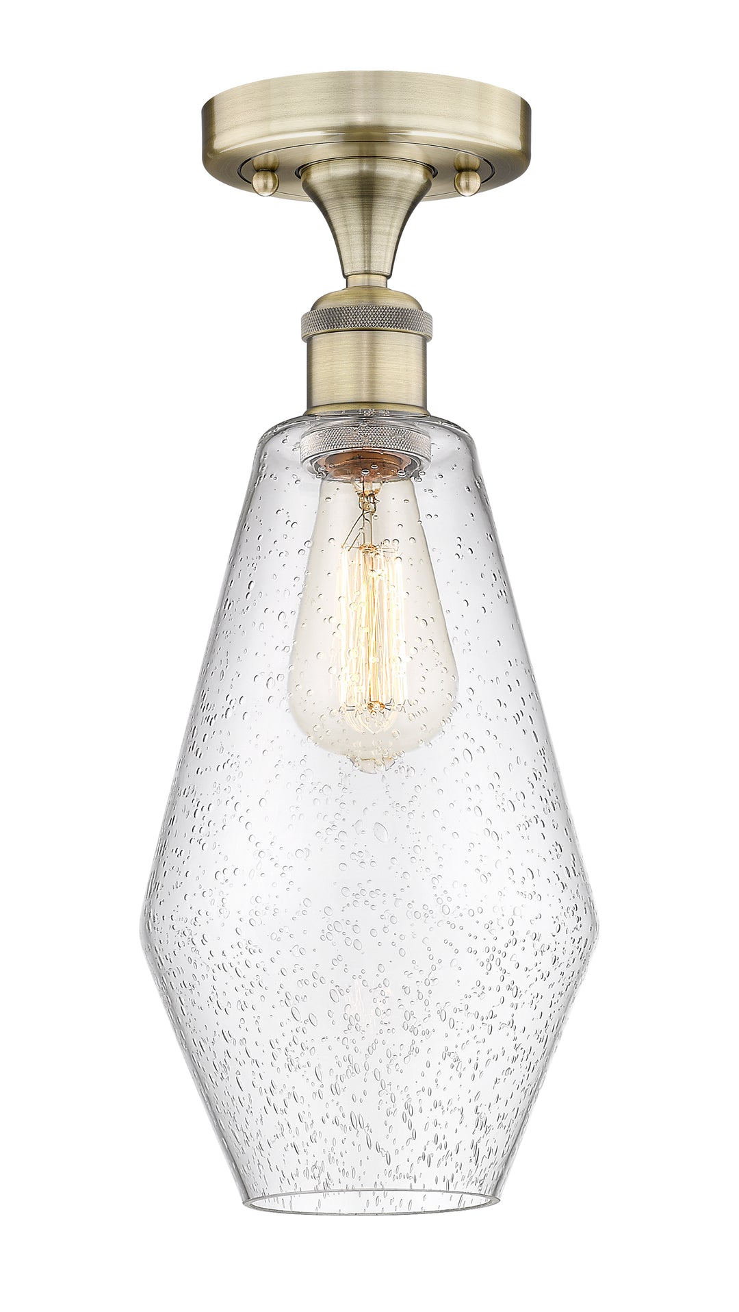 Innovations Lighting Cindyrella 7" Semi-Flush Mount - Antique Brass