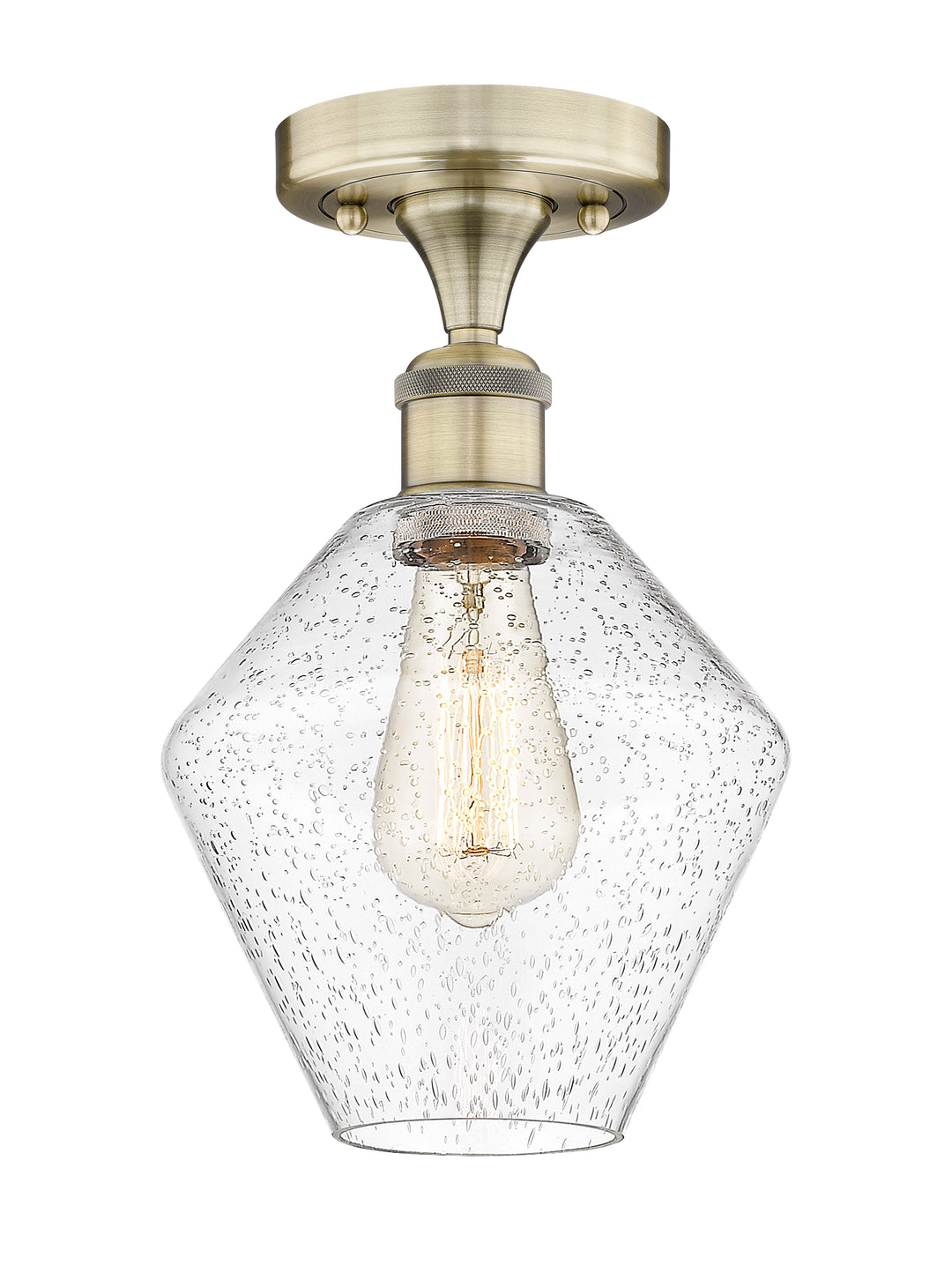 Innovations Lighting Cindyrella 8" Semi-Flush Mount - Antique Brass