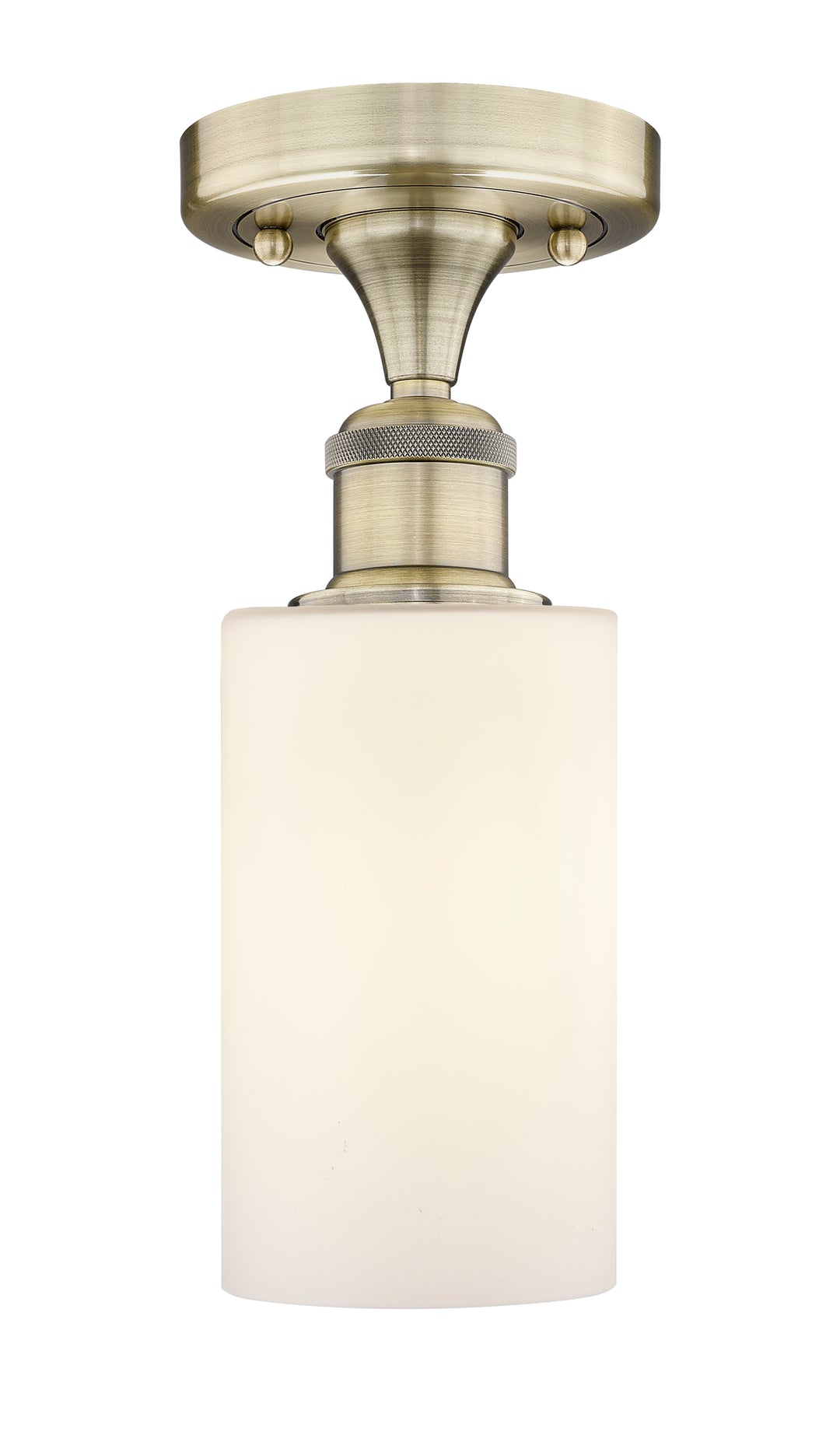 Innovations Lighting Clymer 4" Semi-Flush Mount - Antique Brass