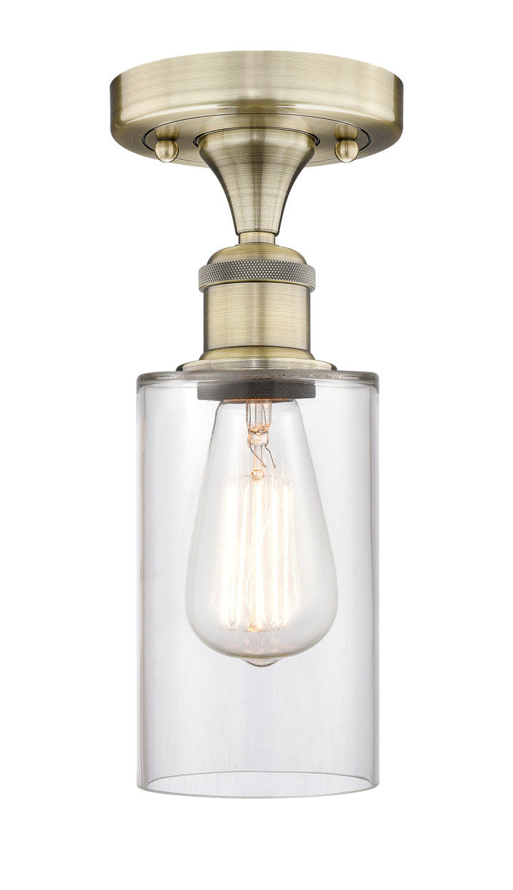 Innovations Lighting Clymer 4" Semi-Flush Mount - Antique Brass