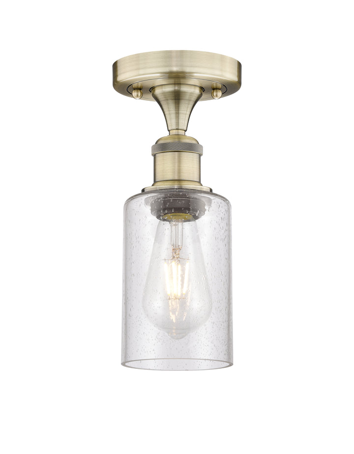 Innovations Lighting Clymer 4" Semi-Flush Mount - Antique Brass