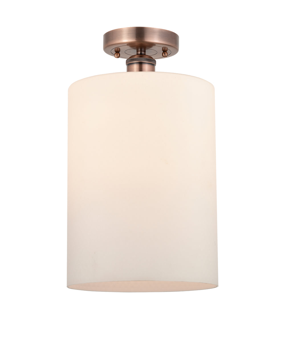 Innovations Lighting Cobbleskill 9" Semi-Flush Mount - Antique Copper