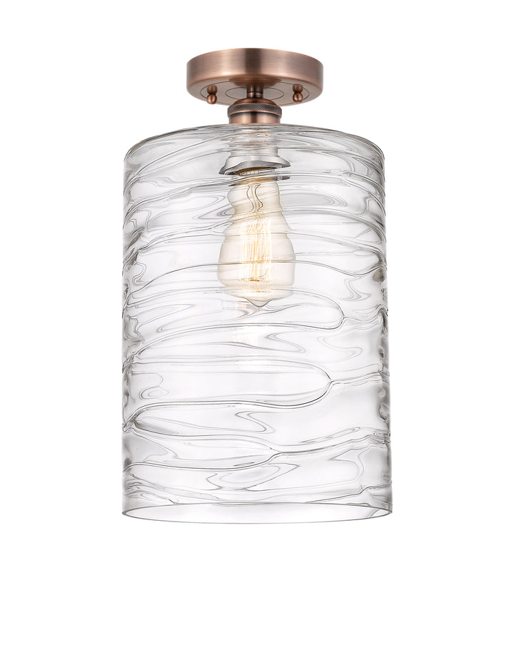 Innovations Lighting Cobbleskill 9" Semi-Flush Mount - Antique Copper