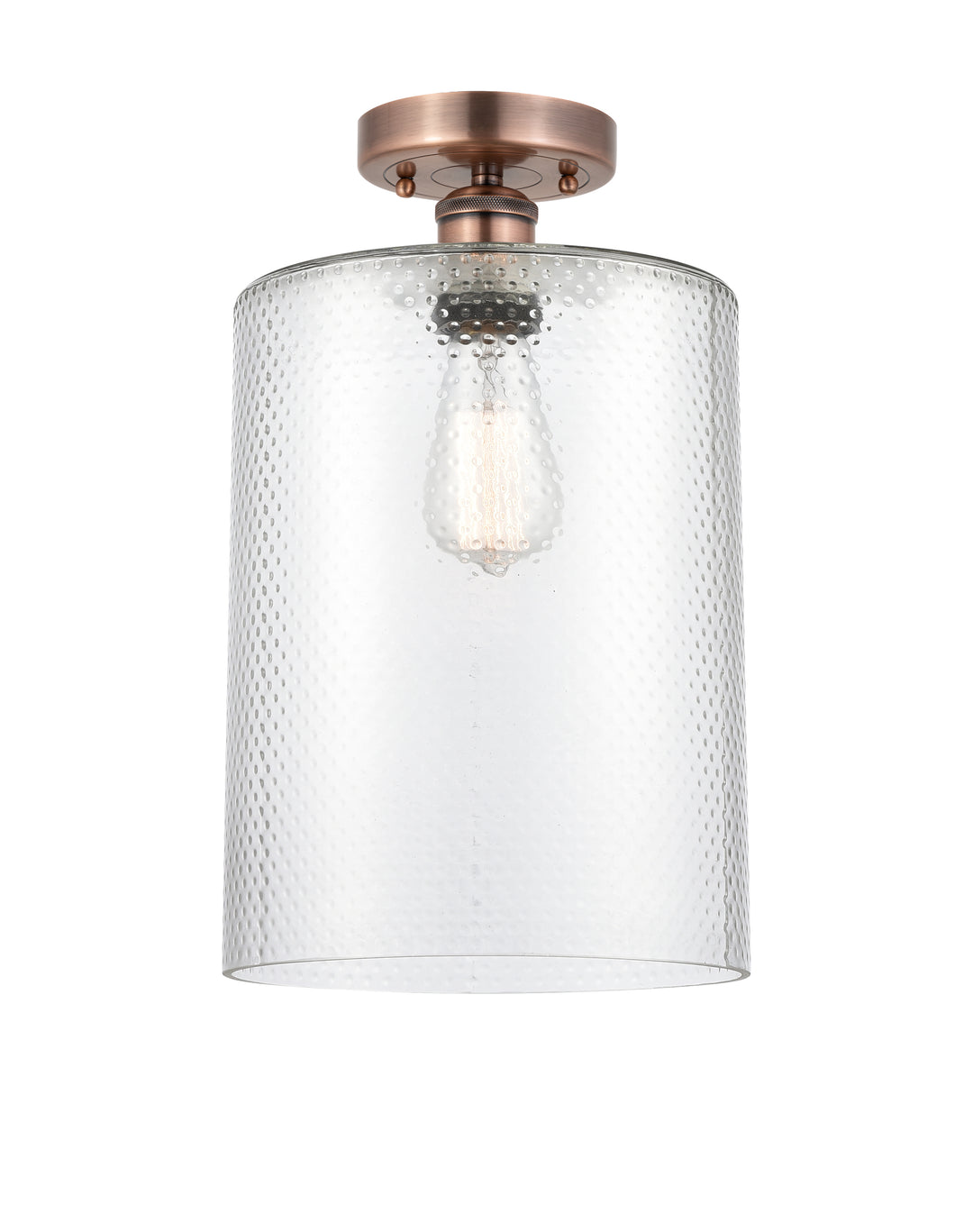 Innovations Lighting Cobbleskill 9" Semi-Flush Mount - Antique Copper