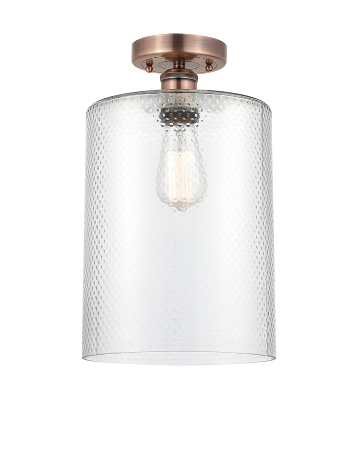 Innovations Lighting Cobbleskill 9" Semi-Flush Mount - Antique Copper