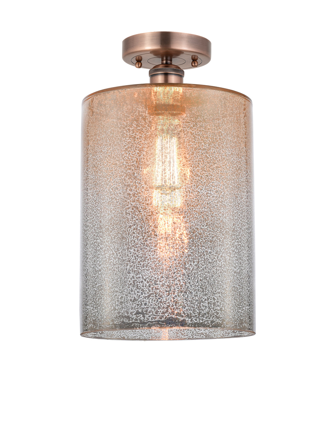 Innovations Lighting Cobbleskill 9" Semi-Flush Mount - Antique Copper