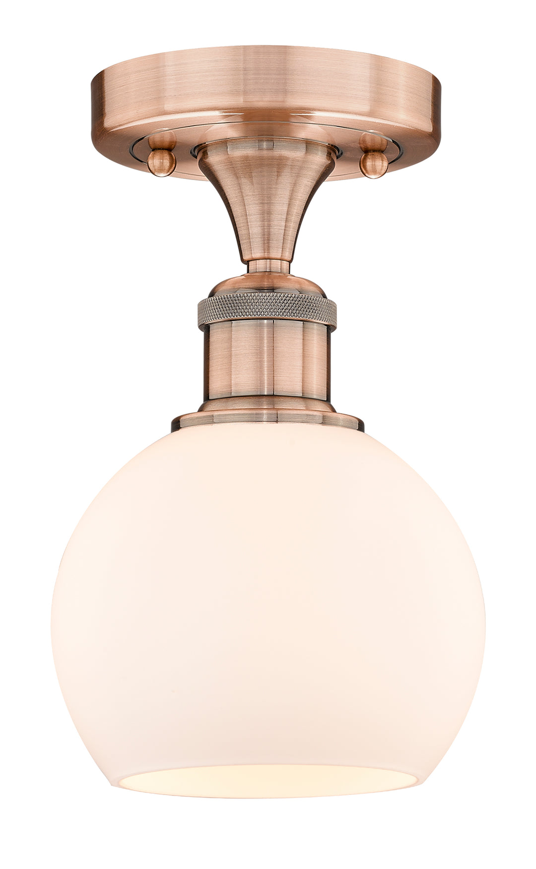 Innovations Lighting Athens 6" Semi-Flush Mount - Antique Copper