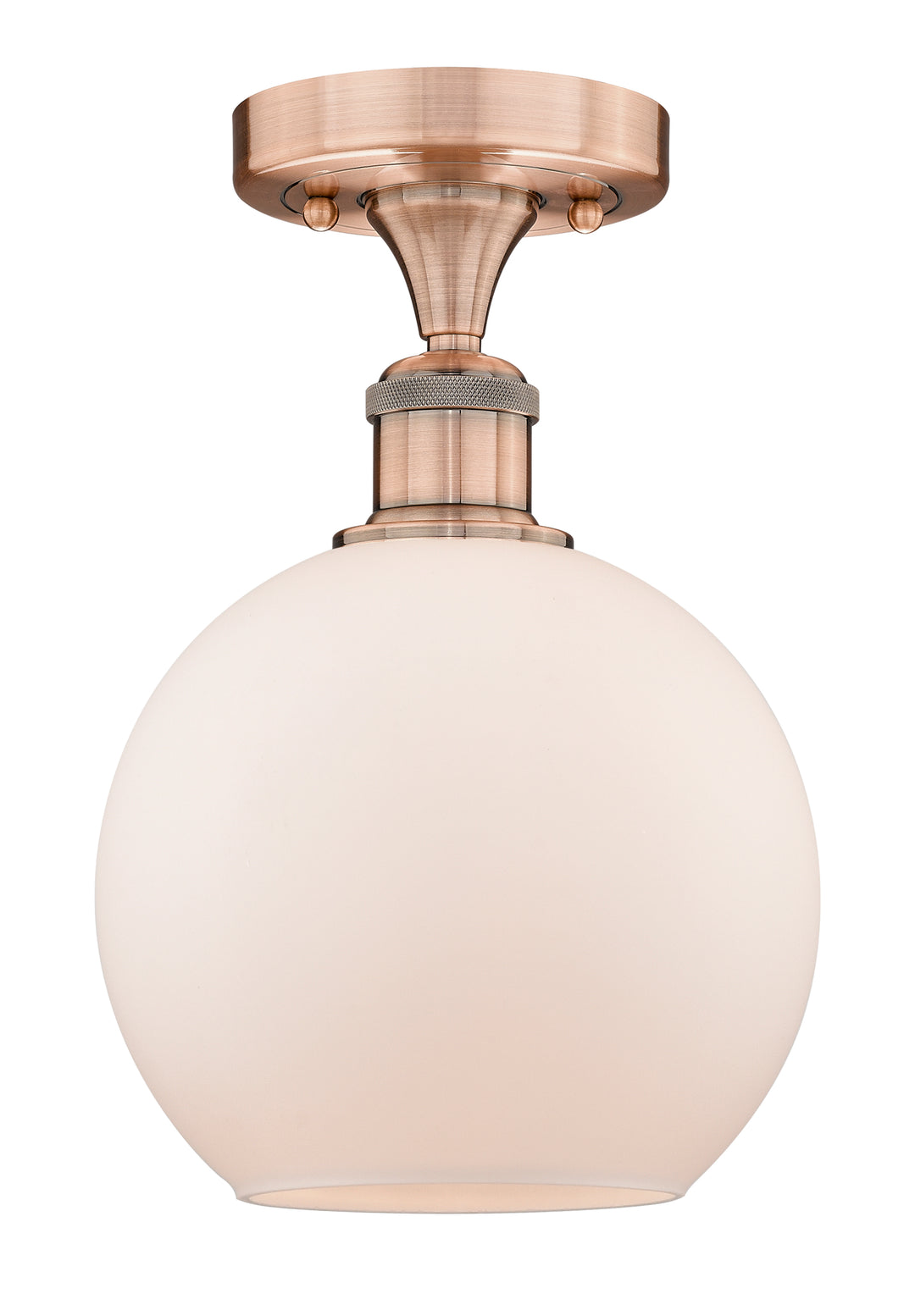 Innovations Lighting Athens 8" Semi-Flush Mount - Antique Copper