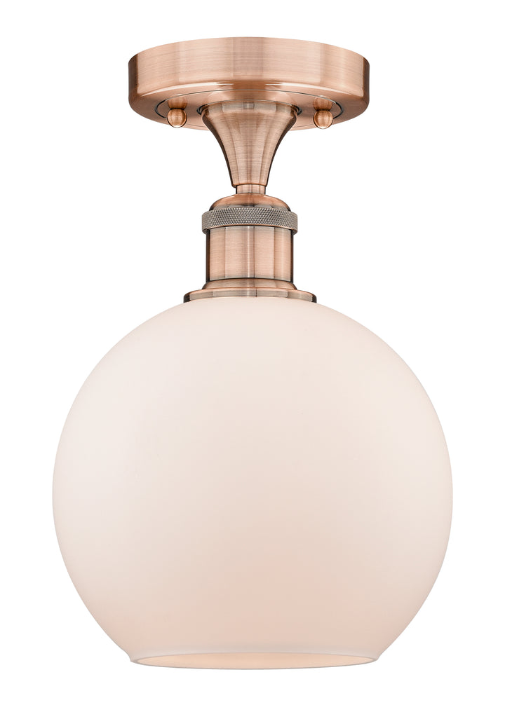 Innovations Lighting Athens 8" Semi-Flush Mount - Antique Copper