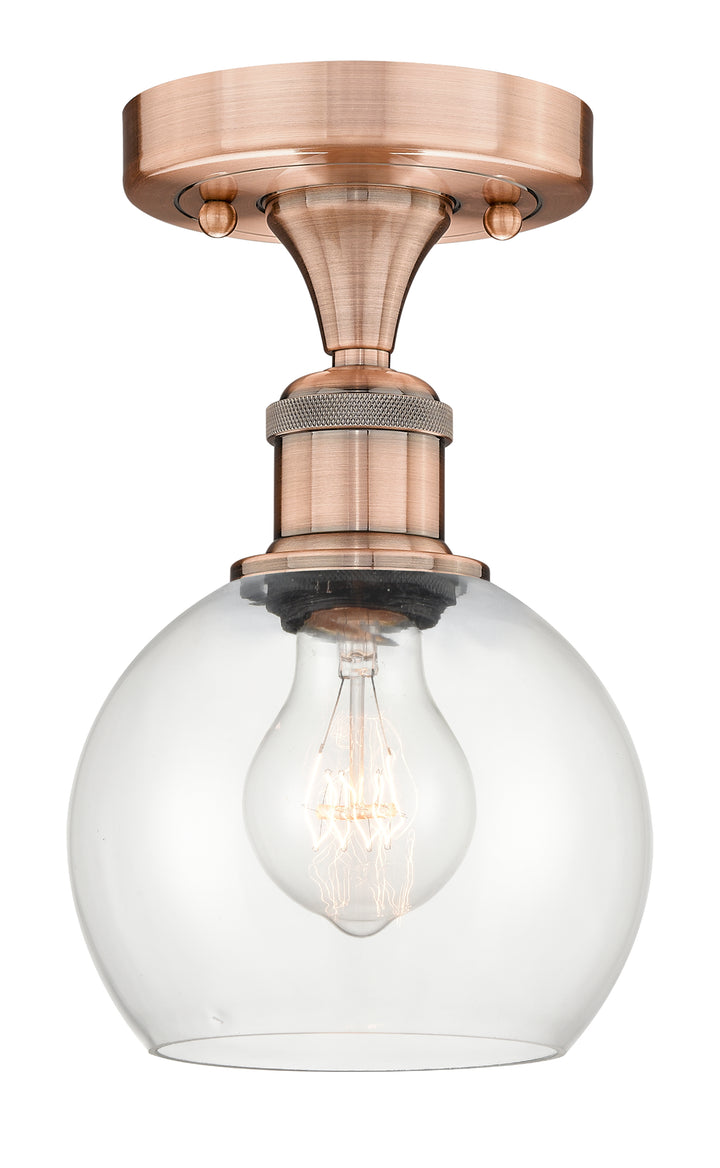 Innovations Lighting Athens 6" Semi-Flush Mount - Antique Copper