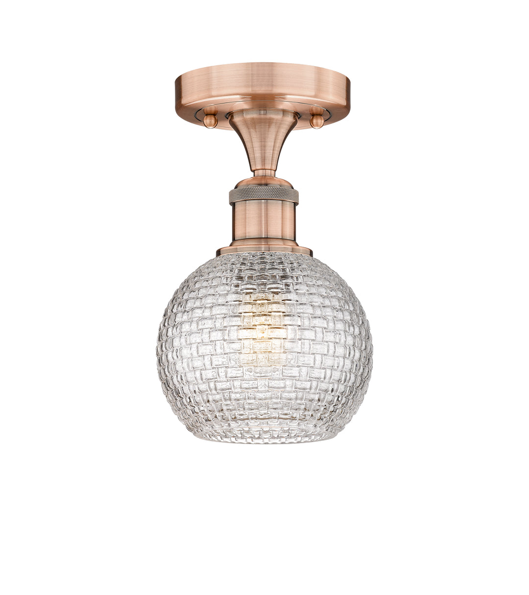 Innovations Lighting Athens 6" Semi-Flush Mount - Antique Copper