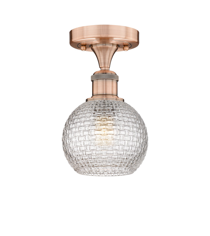 Innovations Lighting Athens 6" Semi-Flush Mount - Antique Copper