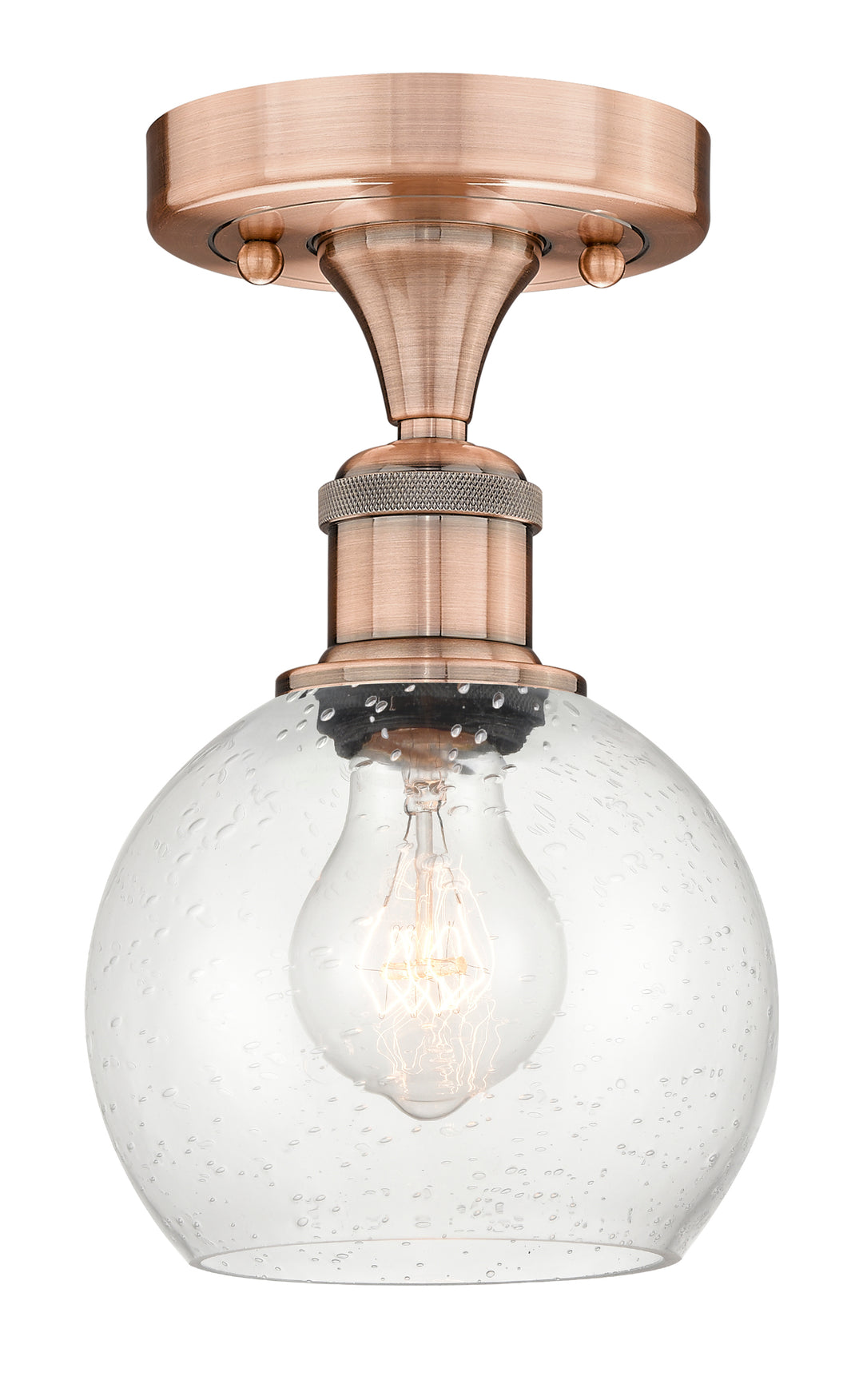 Innovations Lighting Athens 6" Semi-Flush Mount - Antique Copper