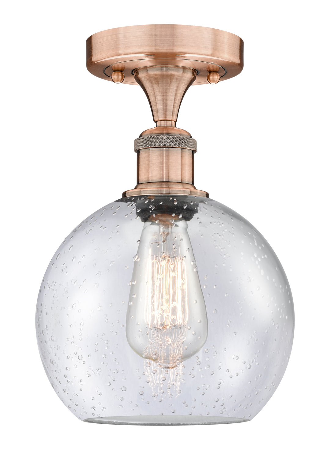 Innovations Lighting Athens 8" Semi-Flush Mount - Antique Copper