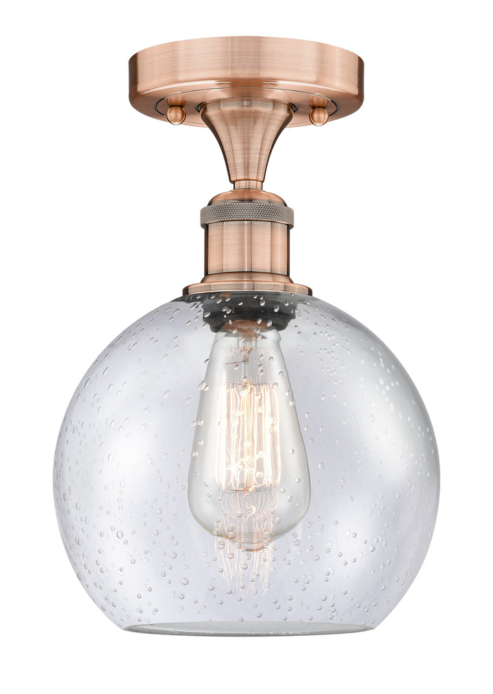 Innovations Lighting Athens 8" Semi-Flush Mount - Antique Copper